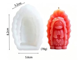 Molde silicona virgen Maria con corazon